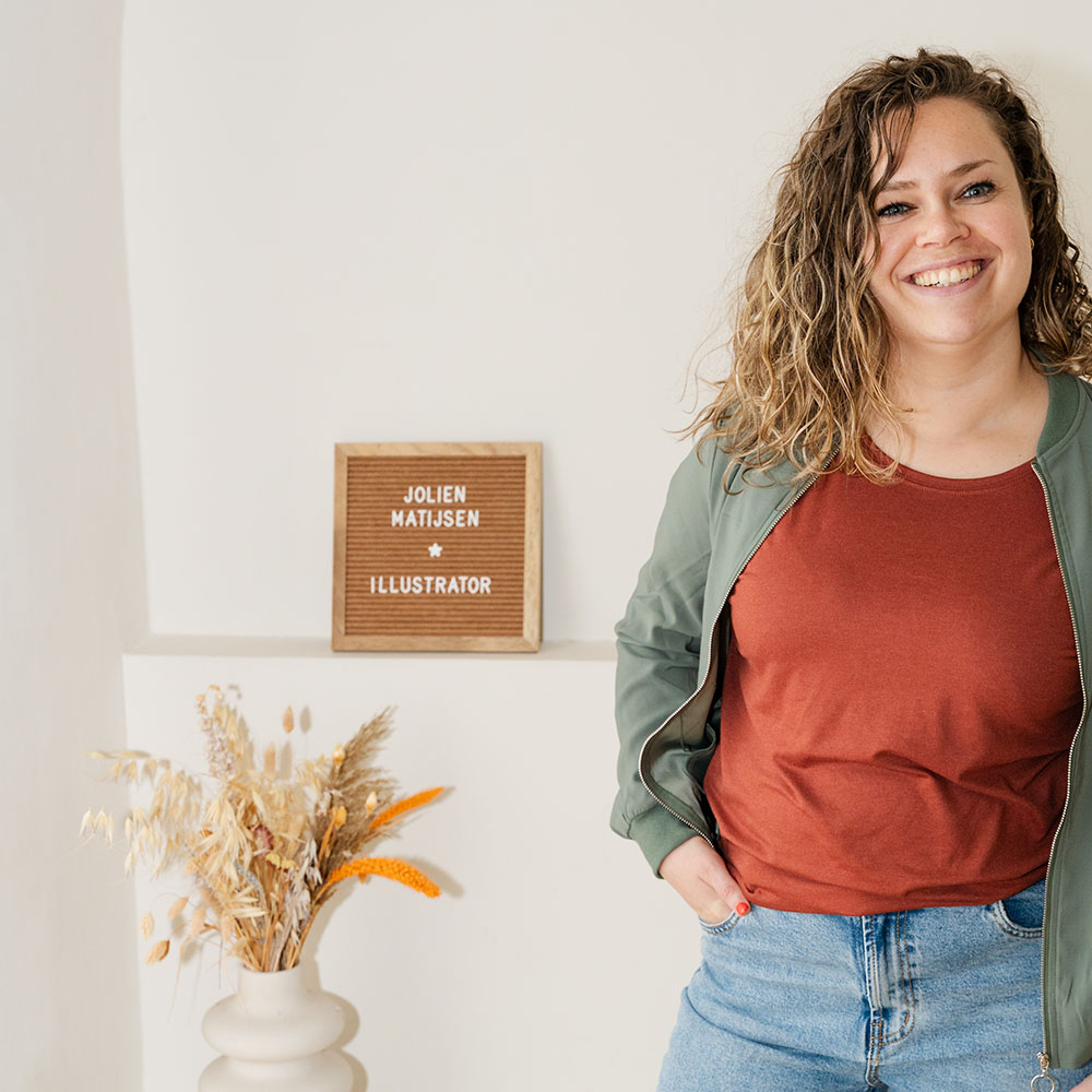 Over Jolien Matijsen alledaags geluk gevangen in lijn en kleur