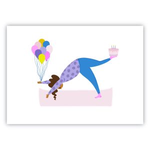 Downward Birthday Yogi